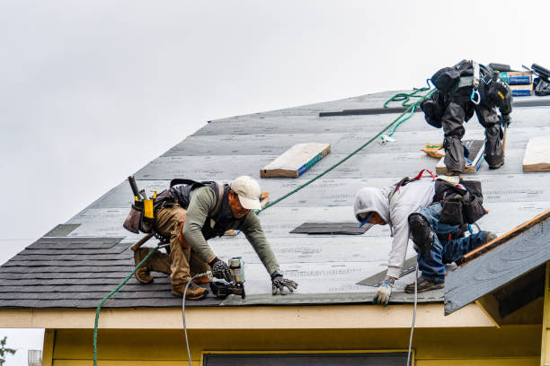Professional Roofing technician working in George, IA